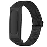 Elastic Band Compatible for Google Fitbit Air, Nylon Sport Watch Strap, Breathable Soft Braided Replacement Wristband, Easy Install Size Adjustable (Black)