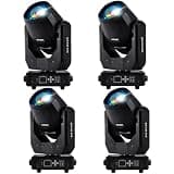 4 Pack 250W 8R Beam Moving Head Light, 8+48 Dual Prism DMX DJ Stage Light