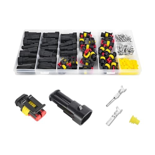 SWPHRT 2 Pin Car Electrical Connectors, 20 Kits 2 Wire 22-16 AWG Waterproof Quick Connect and Disconnect Vehicle Electrical Plug Connectors, Automotive Connect Set, Universal Fit