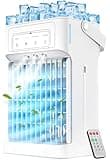 Portable Air Conditioners, 3 Speeds, 3 Mist Settings, 40oz XL Water Tank, 2~8h Timer & 7-color Ambient Lights, Air Conditioner Portable, Personal Small Mini Air Conditioner Air Cooler for Room Bedroom