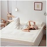 Rollable Floor Mattress Frame Bedding Sleeping Pad Base Breathable Bed Plate for Bedroom Folding,Natural Latex Mattress - Soft & Comfortable 2" Thick, 130x210cm (51x83in), Breathable Honeyco