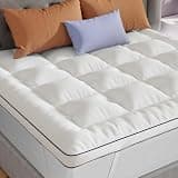Mattress Topper Full, Extra Thick Pillow Top Mattress Pad for Back Pain Relief, Soft Fluffy Bed Topper with Down Alternative Filled, Washable Mattress Cover with Straps