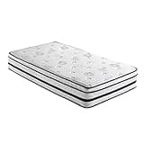 12-inch Twin Mattress Highly Breathable Quilted Cover Hybrid Mattress, White, Plush Foam Mattress in a Box, Luxury Comfort Mattress