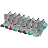 Saucony Women's RunDry Performance 8, 16 Pairs Heel Tab Athletic Socks, S-L, Grey Assorted (8 Pairs), Large