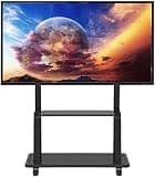 SDVantage Universal Tv Stand Mobile Tv Stand with Wheels Universal Tv Stand with Wheels and Storage, Swivel Black Universal Cart for 55/95" Plasma/LCD/Led OLED Flat Screen Tvs,Load
