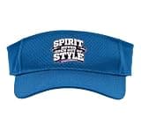 Spirit Never Goes Out of Style - Purple School Color Spirit Sport Sun Visor, Adult, One Size, Royal Blue