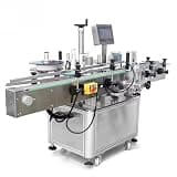 Automatic Rotary Bottle Labeling Machine, High Speed Commercial Round Bottle Label Applicator with Servo Control, ±0.5mm Accuracy, for Food Beverage Cosmetic Production Lines
