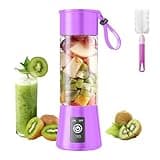 Cordless Portable Blender for Smoothies & Shakes - Upgraded Rechargeable 13 Oz Mini Smoothies Blender with 6 Stainless Steel Blades, 20000Rpm/Min Speed, Convenient Squeezed Juice in Picnic/Sports