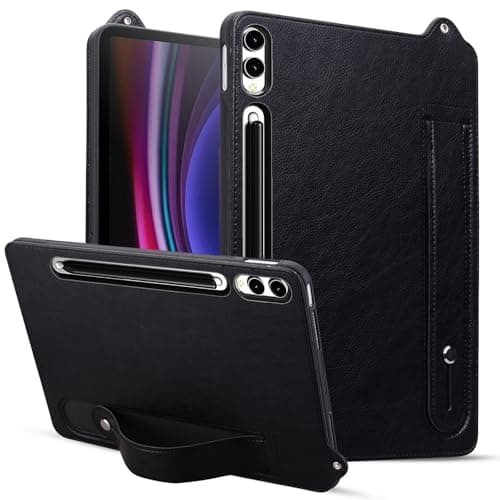 Allytechgroup Slim Case for Samsung Galaxy Tab S11 11" SM-X730 X736B 2025, Shockproof Hand Strap Stand Lightweight Bumper Thin Cover for Galaxy Tab S11 11 Inch 2025, Black