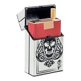 Case - ABS 62x30x95mm 20 Capacity | Luminous Skull Box | Spring Loaded 20 Slot Holder Organizer | Portable Storage Case for Travel Use