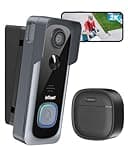 ieGeek Wireless Doorbell Camera No Subscription with Adjustable Angle Mount, 2K Smart Video Doorbell with Chime, Motion Detection, Real-time Alert, 2-Way Talk Voice Changer, Only 2.4GHz WiFi
