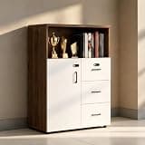 YCZYCZ Lateral File Cabinet with Lock, Metal Office Storage Cabinet, 2 Drawer Lateral File Cabinets for Home Office, A4 Letter Size, Heavy Duty Steel Filing Cabinet for Documents Storage