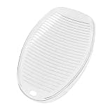 Omquot Hand Washboard, Sink, Quick Laundry Cleaning for Sensitive Items, PET, 38.1 x 23.9 x 6.1 cm (Transparent)