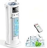 Portable Air Conditioners - 3 Speeds & Storm Mode & Mist Spray, Tower Cooling Fan with Timer, 120° Oscillation for Home, Office, Bedroom, Living Room - Portable AC Standing Fan (White)