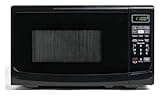 Compact 0.7 Cu. Ft. Microwave Oven With 700 Watts, Auto Cook, Defrost, Easy Clean And Child Lock In Black