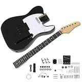 DIY TL Electric Guitar Kit Black Mahogany Body Maple Neck