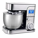 Electric Stand Mixer, 5 Quart Size Built-In Timer, Stainless Steel Bowl, Dough Hook And Beater Attachment, Great For Baking, Kneading And Mixing