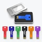 CarryBright Bulk Key Shaped USB Flash Drives with Custom Logo and Packaging, from 128MB to 128GB, for Corporate Events,Trade Shows, Schools, Wedding Gifts, Business Gifts (100,128GB)