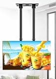 LNNW Adjustable Ceiling TV Mount Bracket - Ceiling Mount for TV with Adjustable Inclination, VESA Maximum 600x400 Mm for Most LED LCD Flat Curved Screen TVs & Monitors