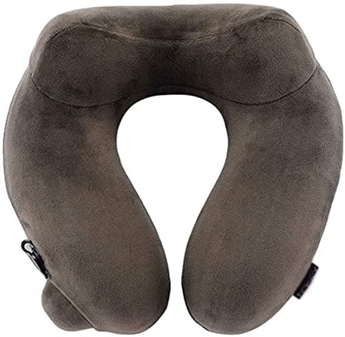 Travel Pillow Portable Neck Support Pillows Neck Chin Support Inflatable Neck Pillow Suitable for Airplane Train and Home Use (Color : Blue) (Brown), Onesize