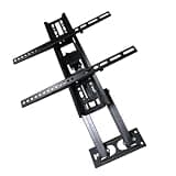 Omquot Iron TV Wall Stand Rotatable Telescopic Strong Storage Bracket for Living Room Bedroom High Quality Iron Material Black