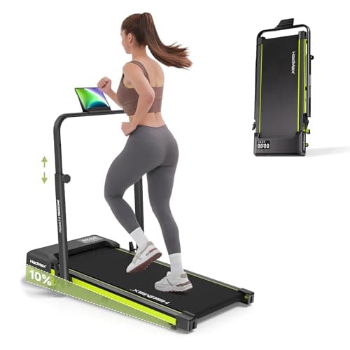 HADMAX Walking Pad Treadmill with 10% Incline,Walking Pad Under Desk with Handle Bar 3.0HP Foldable Treadmills for Home Small Quiet Walking Machine 300lbs Capacity Compact for Apartment Office