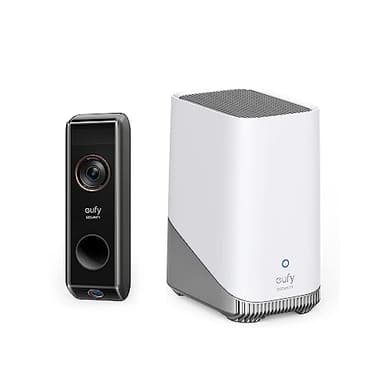 eufy Security Video Doorbell S330, Battery-Powered, Dual Camera, 2K with HDR, Dual Motion Detection, Add-on S380 HomeBase (HomeBase 3) Local Expandable Storage up to 16TB
