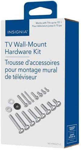 Insignia TV & Display Wall Mount – Fixed, Tilting & Full Motion Brackets, VESA Compatible, Adjustable, Low Profile, Home & Office Mount (Hardware Kit)