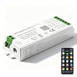 Aclorol WiFi 5-in-1 LED Controller PWM LED Controller Dimmable for DC 5V-24V Single Color CCT RGB RGBW RGBCCT LED Strip Lights Compatible with Tuya Smart Life 2.4GHz Remote Ready (Sold Separately)