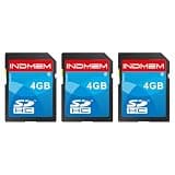 SD Card 4GB 3 Pack, Class 4 Flash SDHC Memory Cards MLC Stanard Secure Digital Cards Camera Cards