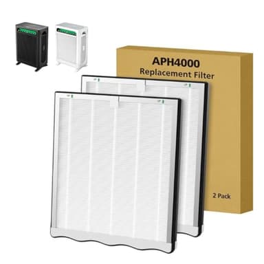 2-Pack APH4000 Replacement Filters for KN-KA Air Purifier, H13 HEPA Filter with Activated Carbon Layer, Compatible Air Purifier Filter Set, Easy Installation for Home Bedroom Large Room