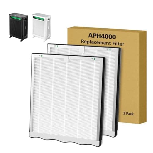 2-Pack APH4000 Replacement Filters for KN-KA Air Purifier, H13 HEPA Filter with Activated Carbon Layer, Compatible Air Purifier Filter Set, Easy Installation for Home Bedroom Large Room