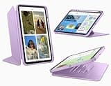 Bokeer for iPad (A16) 11th Case 11 Inch 2025, iPad 10th Case 10.9 Inch 2022,Vertical Stand, Multiple Horizontal Angles Kickstand, Smart Cover with Pencil Holder, Lilac