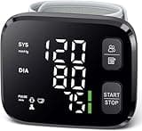 Automatic Wrist Blood Pressure Monitor LED Backlit Display with Large Adjustable Cuff Blood Pressure Monitors for Home Use 2 User 240 Reading Memory with Carrying Case