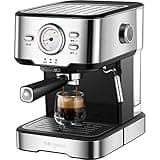 TRABVVIJSC Coffee Maker Coffee Maker Espresso For Home Semi-Automatic Pump Type Cappuccino Milk Bubble Machine(UK)