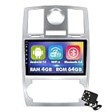 4+64GB 9 Inch Touchscreen Android 14 Car Radio Stereo for Chrysler 300 300C 2004-2011 with CarPlay/Android Auto Car Radio, Support WiFi 6, Bluetooth,5.4, Backup Camera, SWC
