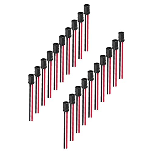 LUCKDANO 2002 Light Bulb 20pcs T10 W5W Light Bulb Extension Socket Holder Connector - Soft Durable Rubber for Universal Fit in Cars, Bikes, Boats