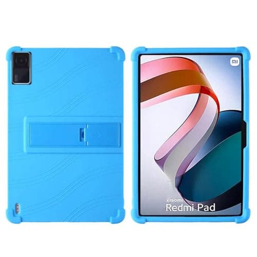 QYiiD Case for Xiaomi Redmi Pad WiFi 10.61", Light Weight Silicone Kids Friendly Soft Shock Protective Foldable Stand Cover for Redmi Pad 10.6 inch, LightBlue