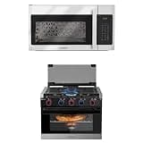 CAMPLUX 30"Convection OTR Microwave & 17" Elite RV Propane Oven Stove Combo Bundle - Complete Kitchen Setup for RVs & Small Spaces