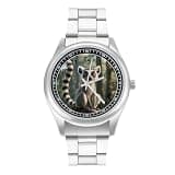 FodPand Analog Men Stainless Steel Band Watch Big Face Silver Wristwatch