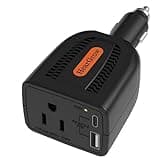 HearGrow100w Car Power Inverter, 12V DC to 110V AC Vehicles Converter with USB Ports,Plug Adapter Outlet and Fast Charging PD3.0 Type-C for Phones, Pads, Laptops and Computer Charger