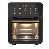 PreAsion Home Use 10L Air Fryer Oven Multi-Functional Electric Fryer & Air Oven, 10-in-1 Smart Convection Cooking, Removable Glass Door, Non-Stick Basket