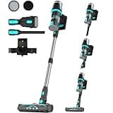 Bagotte Cordless Vacuum Cleaner,65KPa 65Mins Stick Vacuum with Self-Standing,Anti-Tangle Touch Screen LED Display, Detachable Battery Pack, Rechargeable Vacuum Cleaners for Home/Carpet/Pet Hair