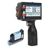ZHONGMIN Handheld Inkjet Printer with 42ml Quick-Drying Ink Cartridge, Portable Ink Jet Coding Machine for Text/Date/Batch Number/QR Code/Barcode/Logo, Print Height from 0.08 to 0.5 Inch (ZM-C800)