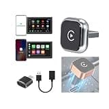 Bgyhdusim Wireless CarPlay & Android Auto Adapter for Ferrari 296 GTB 2022-2024,Ultra Mini Dongle Converts Easy Setup Plug and Play,Silver