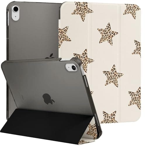 MrARTIST for iPad A16/10th Generation Case - Cute Women Girls Girly Kawaii Aesthetic Preppy Kawaii Chic Cool Design Cover for Apple Tablet for iPad A16/10 Gen 11 Inch 2025, Leopard Stars