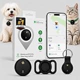 Dog GPS Tracker, No Monthly Fee Pet Tracker for Dogs Cats, Smart Anti-Lost Location Finder with Collar Holder, Waterproof Tracker for Pets Keys Bags Luggage 1 Pack