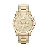 Armani Exchange A|X Chronograph Gold-Tone Stainless Steel Watch for Men