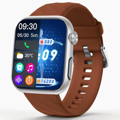 FITVII GT5 PRO MAX Smart Watch for Men Women (Answer & Make Calls), Fitness Tracker with 1.97" AMOLED Display, Heart Rate, Blood Pressure, Blood Oxygen Sleep & Stress Tracking, 100+ Sports Modes