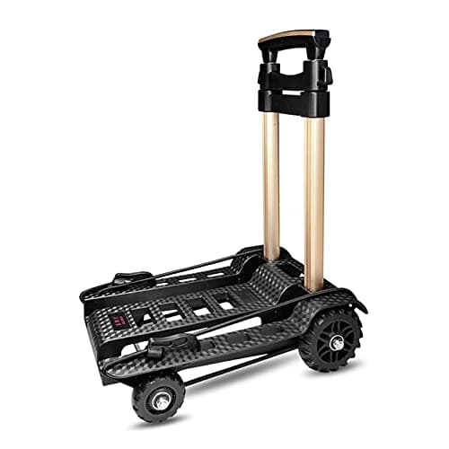 GAOFEMZ Hand Trucks Hua Car Luggage Hand Truck, Portable Folding Trolley Car, 50kg Capacity Transport Truck, Suitable for Shopping, Camping, Travel, Mobile Cart